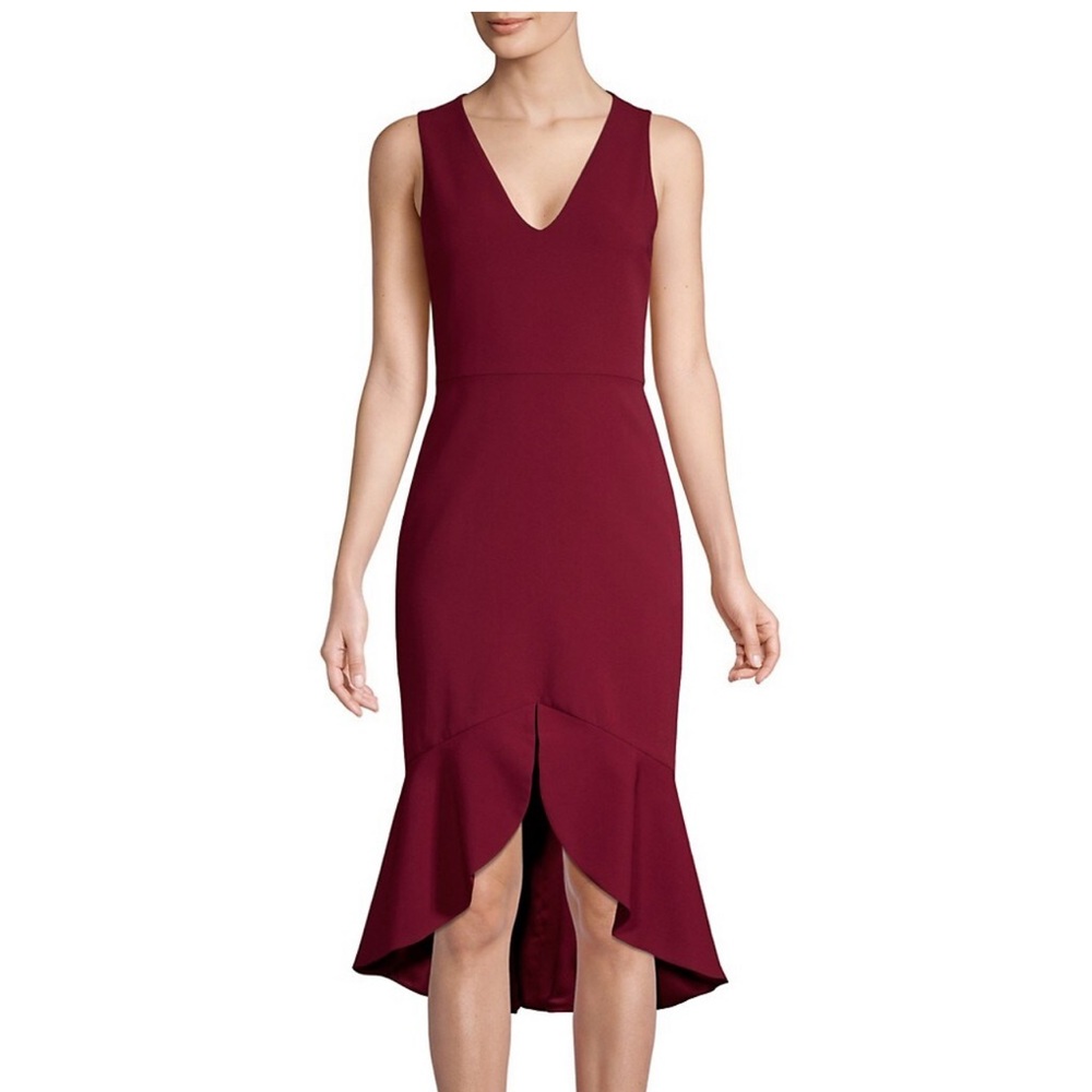 ALICE + OLIVIA Blakesley Split Front Fit & Flare Dress - 0